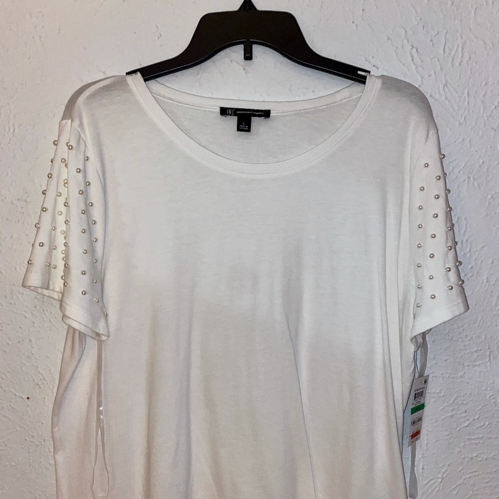 White Pearl Sleeve Tee